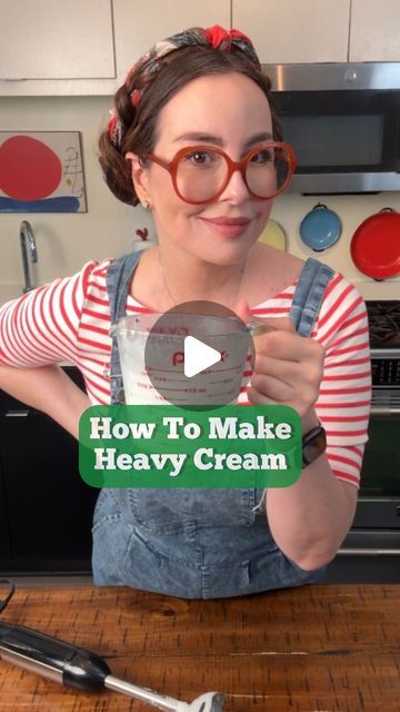 Mairym Monti Carlo on Instagram: "Making heavy cream is so easy! 🤯 Will you try it?   PS Yes, you can whip this cream. You need to get it super cold and then whip it. It won't be as gloriously fluffy as store-bought heavy whipping cream, so if this is for presentation, be warned. It doesn't have the same stabilizers, but  you’ll get body for sure. #easyrecipes #heavycream #milk #butter" Diy Heavy Cream, Making Heavy Cream, How To Make Heavy Cream, How To Make Whipped Cream, Recipes With Heavy Whipping Cream, Whipping Cream Recipe, Make Heavy Cream, Homemade Heavy Cream, Healthy Holiday Sides