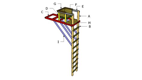 Tree Ladder Stand Plans | HowToSpecialist - How to Build, Step by Step DIY Plans Homemade Tree Stand, Ladder Tree Stands, Tree Ladder, Tree Stand Hunting, Fall Crafts Decorations, Ladder Stand, Deer Stand Plans, Portable Ladder, Hunting Stands