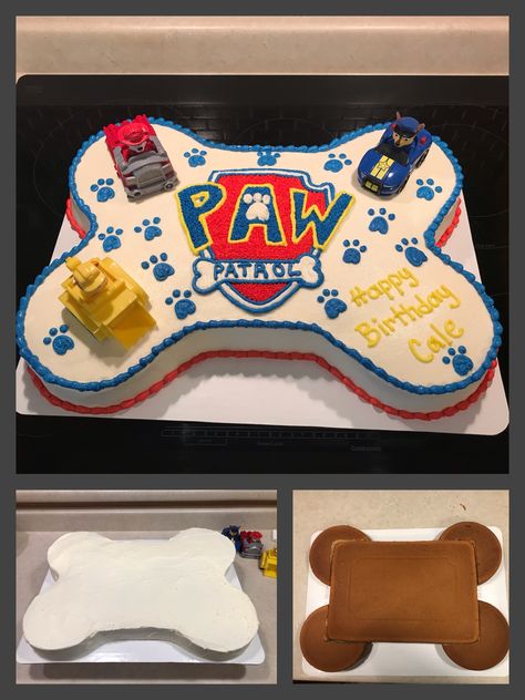 How To Make A Paw Patrol Cake, Paw Patrol First Birthday Cake, Number 4 Paw Patrol Cake, Paw Patrol Diy Cake, Homemade Paw Patrol Cake, Paw Patrol Cake Simple, Paw Patrol Birthday Cake Ideas, Chase Birthday Cake Paw Patrol, Easy Paw Patrol Birthday Cake