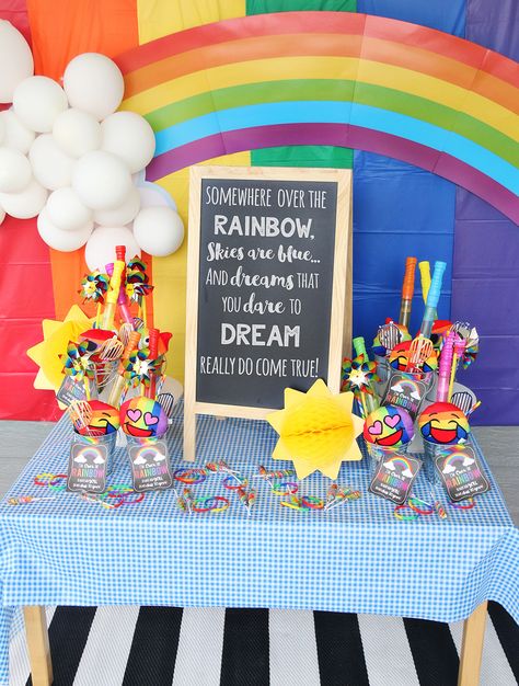 Pre K Graduation Themes Cute Ideas, Rainbow Preschool Graduation Theme, Rainbow Theme Prek Graduation, Kinder Graduation Party Ideas, Our Future Is So Bright Graduation, Graduation Party Ideas Kindergarten, Graduation Theme Preschool, Vpk Graduation Party Ideas, Kindergarten Promotion Ideas