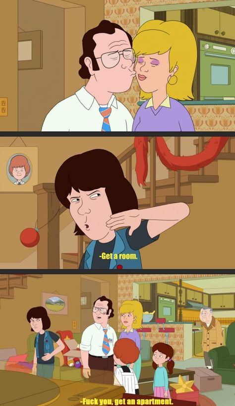 Funny Clapbacks, F Is For Family Show, F Is For Family, Bill Burr, Family Guy Meme, Friends Tv Show Memes Funny, That's 70s Show Meme, Top Tv Shows, 70s Show Memes