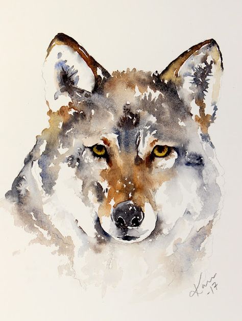 Watercolor Wolf, Watercolor Paintings Of Animals, Wolf Painting, Canvas For Beginners, Arches Watercolor Paper, 강아지 그림, 수채화 그림, Watercolor Paintings Tutorials, Watercolor Dog