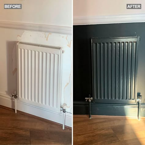 Bedroom Radiators, Hallway Wall Colors, Painted Radiator, Hallway Paint, Radiators Modern, Bathroom Radiators, Kelly Hoppen, Hallway Designs, Radiator Cover