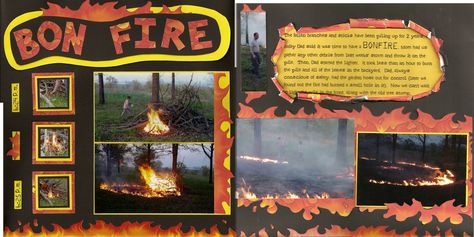 Bonfire - Scrapbook.com Bonfire Scrapbook Layouts, Fire Wood, Wild Fire, Scrapbook Page Ideas, Scrapbook Layout, Page Ideas, Scrapbook Layouts, Scrapbook Pages, Photo Album