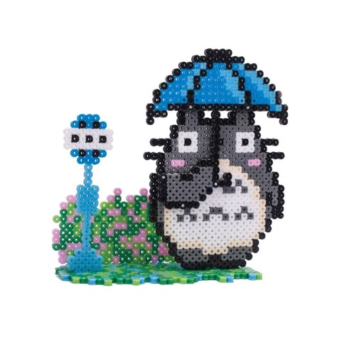 Artkal Mini Beads Pattern, Perler Bead Anime, Studio Ghibli Perler Beads, Totoro Perler Beads, Anime Perler Beads, Anime Perler, Hama Beads 3d, Beads Kit, Hamma Beads Ideas