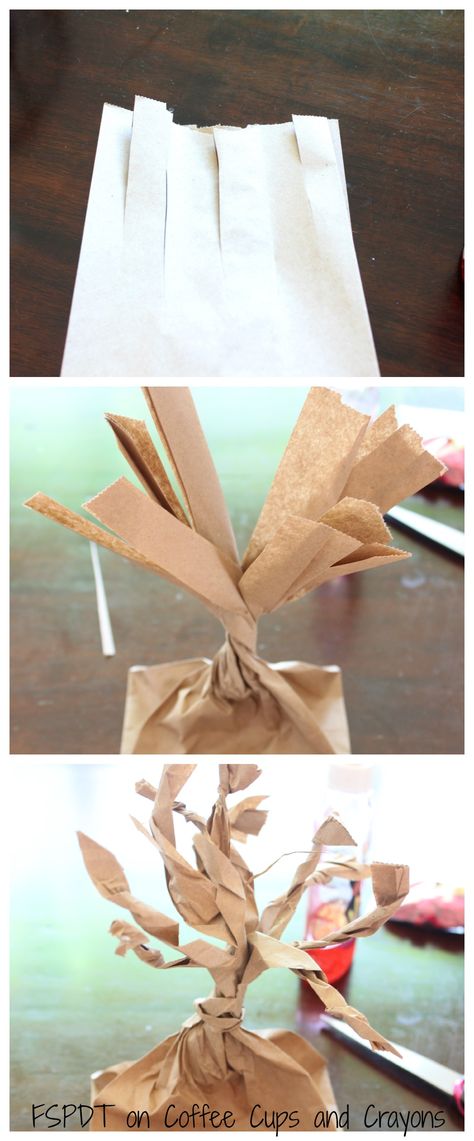 Paper Bag Tree Craft for Kids Paper Bag Tree, Creative Activities For Toddlers, Trees Craft, Autumn Themed Activities, Making Decorations, Spring Lessons, Princess Crafts, Thankful Tree, Paper Bag Crafts