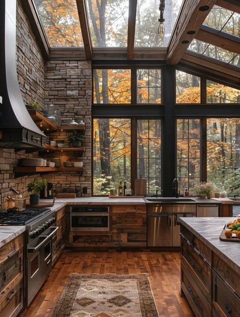 Rustic Cabin Kitchen Ideas, Rustic Modern Kitchen Ideas, Cabin Kitchen Ideas, Rustic Cabin Kitchen, Modern Rustic Cabin, Modern Kitchen Ideas, Cabin Kitchen, Rustic Modern Kitchen, Tiny House Kitchen