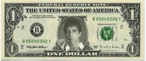 Tony Montana Breakout Edu, Dollar Art, Money Template, One Dollar Bill, Money Art, The Lone Ranger, Play Money, Scott Campbell, Tony Montana