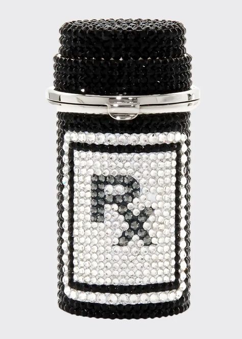 V4FY1 Judith Leiber Couture Prescription Bottle RX Crystal Pillbox Prescription Bottle, Judith Leiber Bags, Bead Bottle, Candy Crystals, Pill Bottle, Judith Leiber Couture, Rhinestone Projects, Pill Bottles, Couture Accessories