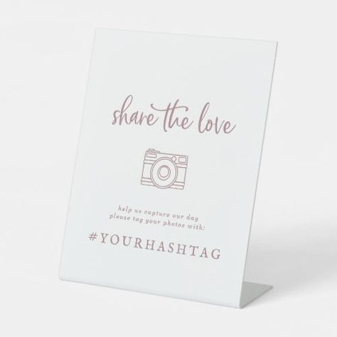 Rustic Rose Gold Share The Love Wedding Hashtag Summer Party - rustic wedding reception hashtag sign, boho share the love, modern social media photos signage, simple vintage winter hash tag, romantic outdoor simplistic whimsical, classic minimalist country summer k900, minimal bohemian fall backyard barn, spring autumn unique calligraphy script, cute contemporary handwritten lettering, rose gold blush pink typography Unique Calligraphy, Minimal Bohemian, Fall Backyard, Pink Typography, Backyard Barn, Wedding Hashtag Sign, Handwritten Lettering, Rustic Rose, Hashtag Sign