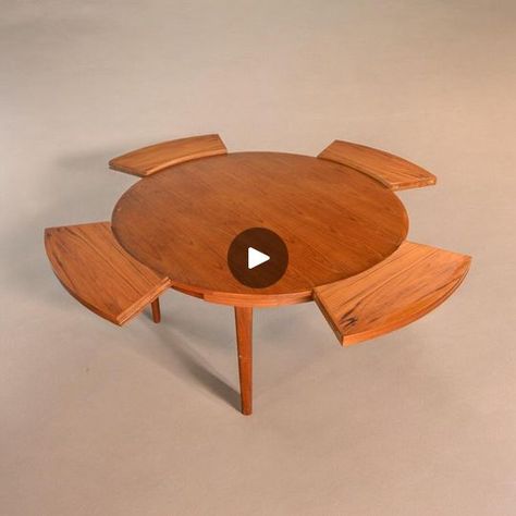 One of the most iconic Danish dining tables of the 1960s is Dyrlund's Lotus or Flip Flap dining table. | By Mid Century MøblerFacebook Danish Dining Table, Dining Tables, Table Furniture, The 1960s, Lotus, Furniture Design, 1960s, Dining Table, Dream House