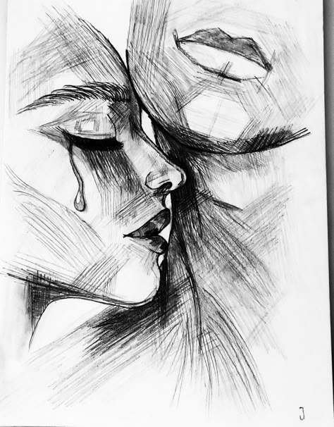 Drawing Of Betrayal, Toxic Love Sketch, Unhealthy Relationships Art, Toxic Love Paintings, Forbidden Love Drawing Art, Crazy In Love Drawings, Heart Ripped Out Sketch, Meaningful Pencil Sketches, Unrequited Love Sketching