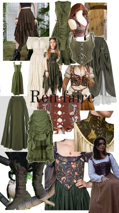 Ren Faire Outfits, Cottagecore Outfits, Earthy Outfits, Character Outfits, Aesthetic Fashion, Dream Wardrobe, Cool Outfits, Outfit Inspirations, Collage