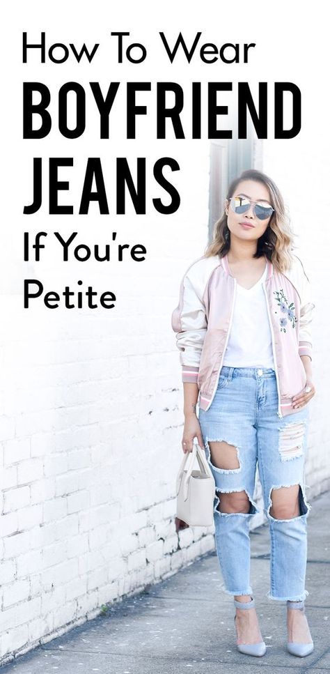 Trust us—petite ladies can rock this denim trend, too. Here’s how. (via SHEfinds) Petite Boyfriend Jeans, How To Wear Boyfriend Jeans, Jeans For Petite Women, Outfit For Petite Women, Outfits For Petite, Outfit Petite, Boyfriend Jeans Outfit, Boyfriend Jeans Style, Womens Boyfriend Jeans