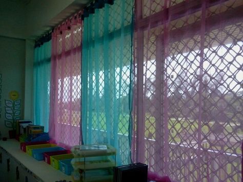 I've always wanted to have curtains for my classroom to give it a more homey feel but I don't want the ones that block the outside view. Soooooooo these are perfect! Organizing Classroom, Outside View, Classroom Layout, Teacher Boards, Huge Windows, Diy Classroom, Curtain Ideas, Organization Decor, New Classroom