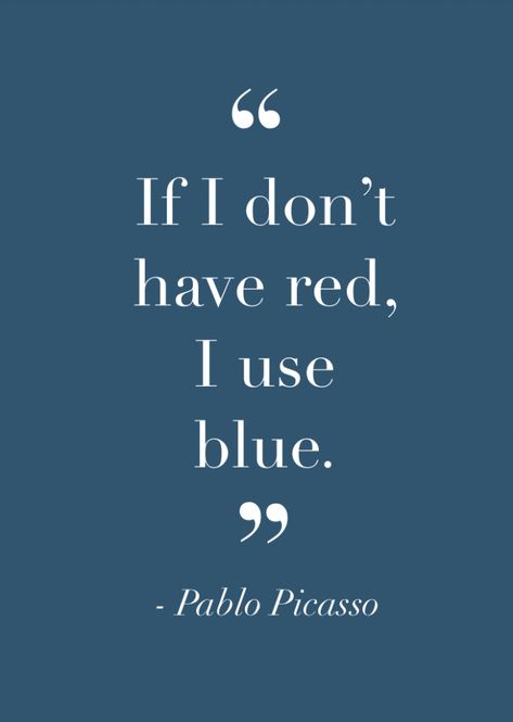 Blue Color Quotes, Pablo Picasso Quotes, Picasso Quote, Today Is Monday, Monday Morning Quotes, Good Morning Happy Monday, Instagram Captions For Selfies, Blue Quotes, Instagram Quote