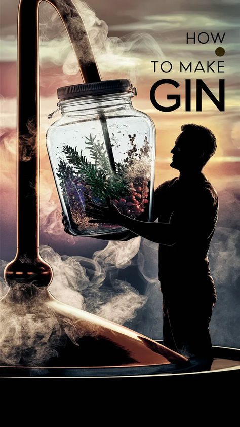 Homemade Gin Recipe, How To Make Brandy At Home, Unhealthy Drinks, Infused Alcohol Recipes, Making Gin, Homemade Booze, Homemade Still, Homemade Gin, Infused Alcohol