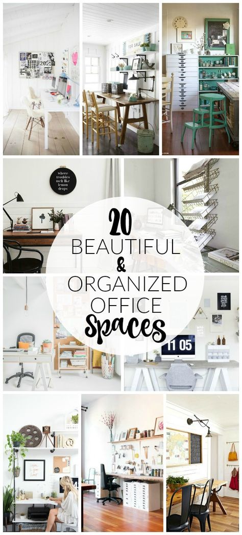 Small Office Organization, Office Inspiration Workspaces, Organize Office Space, Organized Office, Small Office Design, Hometalk Diy, Small Space Office, Work Office Decor, Beautiful Office