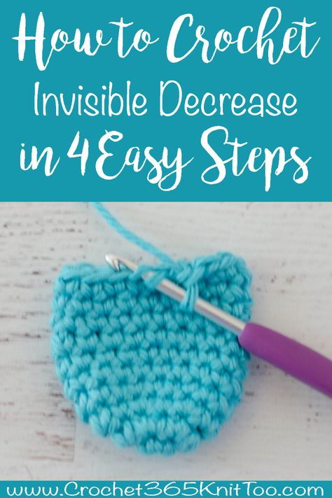 Decrease Crochet, Invisible Decrease Crochet, Crochet Single Crochet, Crochet Hacks, Amigurumi Tips, Invisible Decrease, Single Crochet Decrease, Crochet Geek, Crochet Knit Stitches