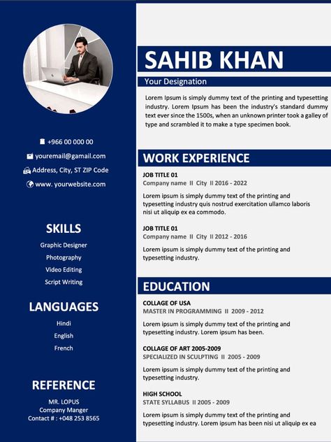 Modern Executive Resume Template, Professional Resume Template Unique Resume, Modern Cv Template, Executive Resume Template, Modern Cv, Executive Resume, Professional Resume Template, Word File, Resume Template Professional, Job Title