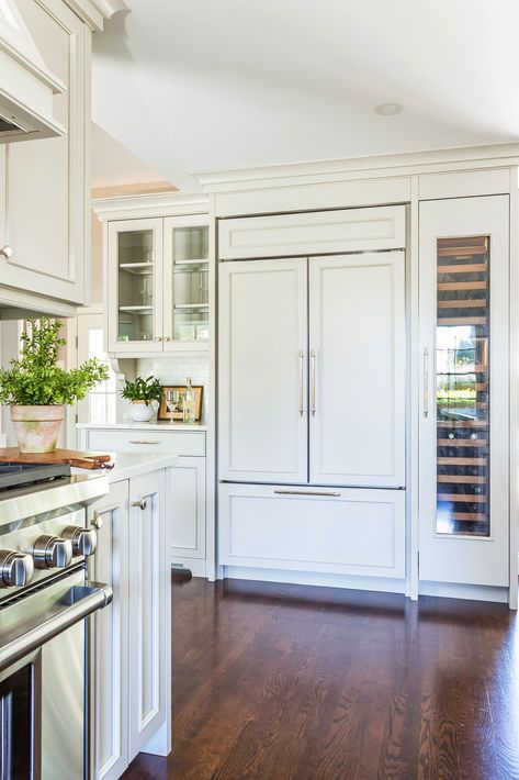 Paneled Refrigerator, Island Storage, Modern Renovation, Custom Kitchens, Martha's Vineyard, South Shore, Home Trends, Favorite Kitchen, Bath Design