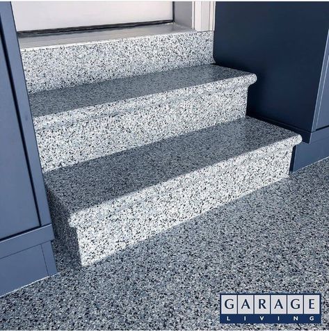 Floortex™ Coated Steps create a luxurious aesthetic while being easy to maintain and long-lasting. It’s high-gloss finish combined with textured surface provides more traction than traditional epoxy coatings. The Floortex™ Coated Steps can be installed in under a day by our professionally trained installers. ⠀⠀⠀⠀⠀⠀⠀⠀⠀⠀⠀⠀⠀⠀⠀⠀⠀⠀ Book your FREE in-home design consultation at garageliving.com  #garage #garagegoals #garagelife #garagerenovation #garagefloor Beach Garage, Barndo Ideas, Garage Steps, Garage Stairs, Garage Heater, Epoxy Floors, Garage Floor Coatings, Garage Floors, Epoxy Ideas