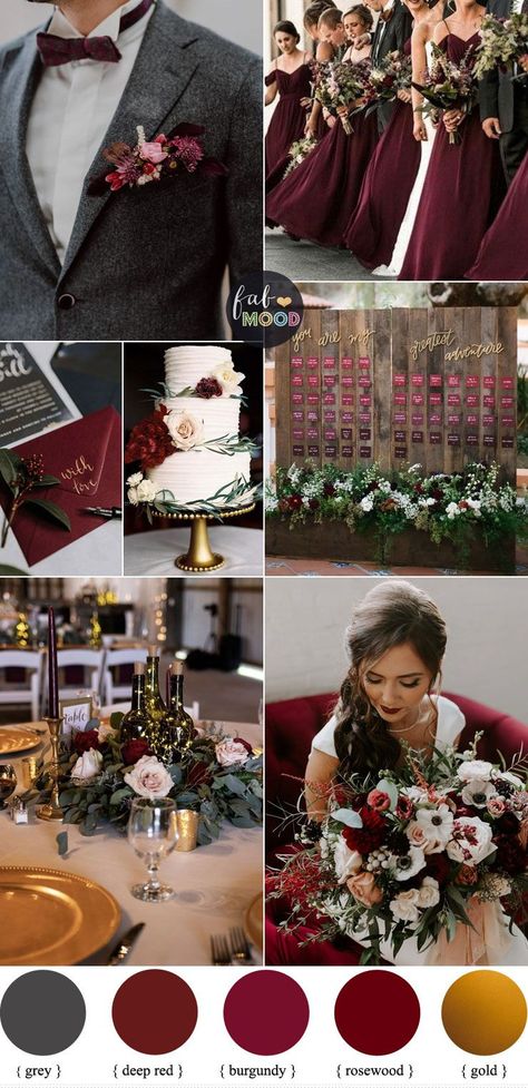 Burgundy Wedding Colors, Rustic Wedding Colors, Wedding Color Scheme, Plum Wedding, Wedding Color Combos, Winter Wedding Colors, Wedding Palette, Wedding Theme Colors, Fall Wedding Colors