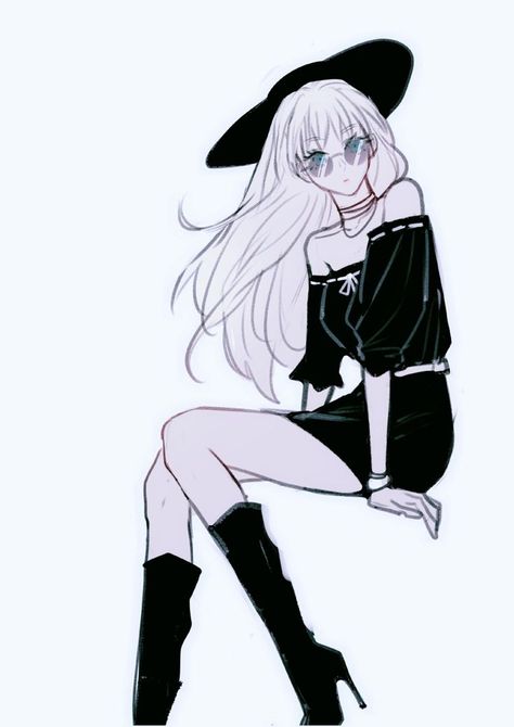 Pfp Jjk, Poses Anime, Long White Hair, 영감을 주는 캐릭터, Anime Oc, Anime Poses, White Hair, Anime Outfits, Manga Girl