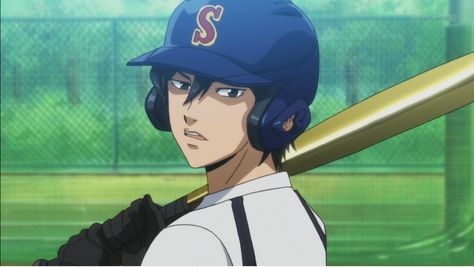 Ace of Diamond ~ Furuya Satoru Ace No Diamond, Furuya Satoru, Ace Of Diamond, Ace Of Diamonds, Baseball Players, Anime Boy, Baseball Cards, Zelda Characters, Baseball