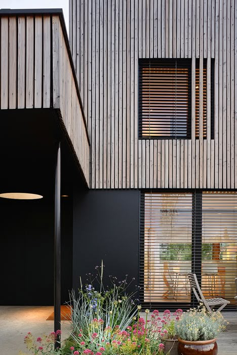 Larch Cladding, Timber Battens, House Cladding, Wood Cladding, Timber Cladding, Exterior Cladding, Design Del Prodotto, House Exteriors, Facade Design