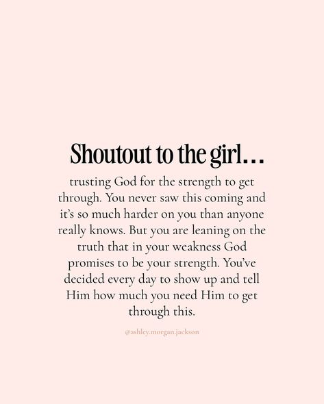 The Lord knows our humanity and how hard it is to continue to hold onto Him when it feels impossible. He will sustain you. Keep holding on, one day at a time. Save + Share and have a great day!♥️ #trustingod #trustthelord #trustgod #biblicaltruth #biblicalwomanhood #jesusisfaithful #godisfaithful #heisworthy #christian #lovedbygod Christian Joy Quotes, Quotes About Doing Hard Things, Inspirational Bible Quotes For Women, One Day At A Time Quotes, Gods Favourite, Waiting Season, Care Giver, My Heart Is Heavy, Words To Live By Quotes