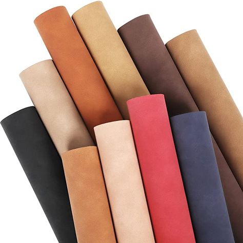 Funcolor Frosted Faux Leather Roll: 12x52 Inch Soft Faux Suede Fabric Synthetic Material PU Solid Leatherette Sheet for Cricut Sewing Crafts Making Earring Bows DIY Handmade… (Combination) Extra Large Dog Crate, Bows Diy, Crate Furniture, Beg Tangan, Faux Suede Fabric, Leather Roll, Leather Sheets, Diy Bow, Suede Fabric