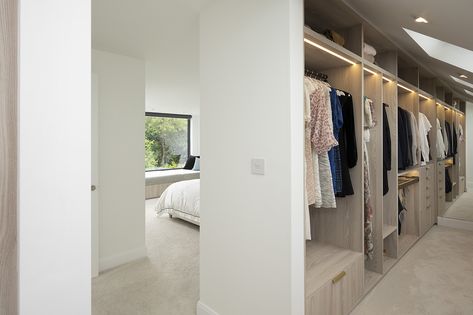 Loft With Dormer, Box Dormer Loft Conversion, Loft Conversion Bedroom Master Suite With Walk In Wardrobe, Loft Conversion Walk In Wardrobe, Loft Conversion 2 Bedrooms, Loft Conversion London, Loft Conversion Wardrobe Ideas, Loft Bedroom Layout Ideas, Loft Extension Bedroom