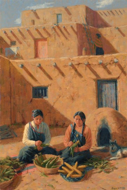 Roger Williams | Artist | Gallery in Santa Fe NM Pueblo Native Americans, Taos Art, Santa Fe Artists, South American Art, Taos Pueblo, Native American Paintings, Indian Arts And Crafts, Southwestern Art, Mexico Art