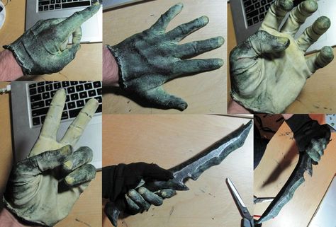 Orc Design, Orc Costume, Larp Diy, Larp Props, Monster Mask, Costume Gloves, Larp Costume, Historical Painting, Hand Gloves