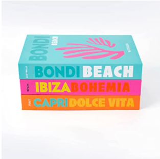 Size: 6.7 x 9.8 x1.4 inches. With magnet lids, it's perfect for hidden storage. Preppy Decorative Books: Set of 3 coffee table books, Capri Dolce Vita, Ibiza Bohemia, Bondi Beach. Preppy Coffee Table, Table Books Decor, Preppy Aesthetic Room, Decoration Bookshelf, Coffee Table Books Decor, Preppy Decor, Preppy Bedroom, Books Decor, Room Decor Aesthetic