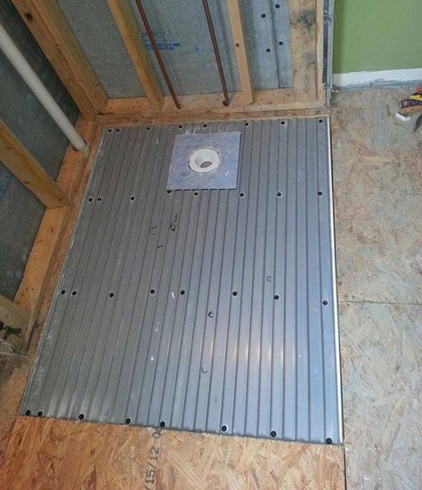 Curbless Shower Pan | 4x8 Shower Pan Kit Curbless Shower Ideas Walk In, Curbless Shower Pan, Shower Pan Liner, Accessible Bathrooms, Adu Ideas, Bath Redo, Linear Drain, Accessible Bathroom, Shower Pan