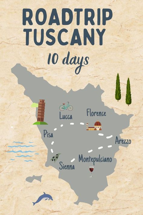 Tuscany road trip: the perfect 10-day Tuscany Itinerary · The Global Wizards - Travel Blog Tuscany Road Trip, Tuscany Itinerary, Europe Travel Essentials, Europe Train Travel, Italy Trip Planning, Europe Travel Photos, Europe Travel Outfits, Tuscany Travel, Road Trip Europe