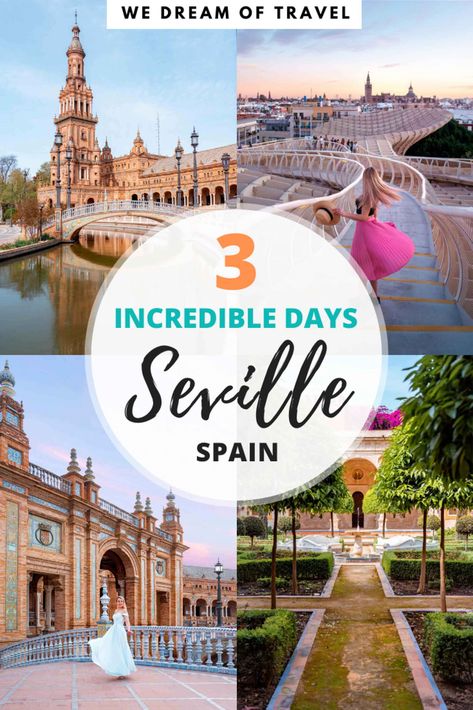 3 Days in Seville; The ULTIMATE Seville Itinerary ⋆ We Dream of Travel 3 Days In Seville, Seville Spain Travel, Spain Travel Guide, Travel Spain, Seville Spain, Europe Travel Destinations, Portugal Travel, Spain And Portugal, Europe Travel Tips