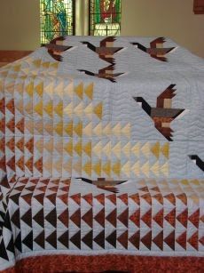 Flying Geese Pattern, Duck Quilt, Canadian Quilts, Wildlife Quilts, Prairie Points, Patchwork Inspiration, Flying Geese Quilt, Bird Quilt, Quilt Show