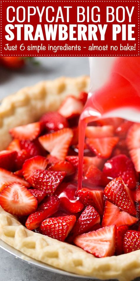 Big Boy Strawberry Pie Recipe, Big Boy Strawberry Pie, Fresh Strawberry Recipes, Strawberry Pie Recipe, Fresh Strawberry Pie, Strawberry Pie Filling, Pie Pops, Strawberry Dessert Recipes, Frozen Pie