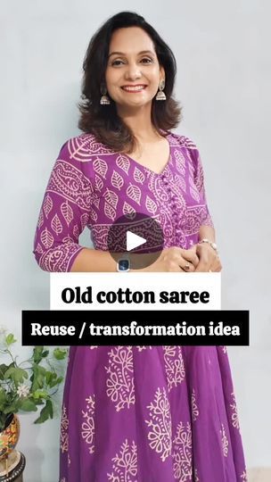 6.8K views · 12K reactions | Old saree upcycle / reuse idea 💡💡 
Comment "yes" if you want to upcycle your old/new saree 💕
.
.
.
.
#sareereused #sareetransformation #sareerecycled #sareeupcycle #oldsareereused #oldsaree #oldsareenewdress #oldsareenewlook #sareestyling #fashion_fitness_by_dimpy #dimpys_boutique_bed_decor #fashiontips #celebritystyle #trending | Preeti Jain Reusing Sarees Ideas, Suits From Saree, Old Clothes Reuse Ideas, Reuse Old Sarees Ideas, Upcycle Saree, Old Saree Reuse Ideas, Saree Upcycle, Saree Dress Design Ideas, Saree Reuse Ideas