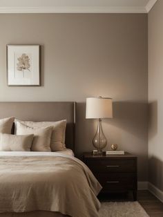 Best Room Colors Bedrooms Cozy, Beige Color For Bedroom, Neutral Bedroom Colour Schemes, Cozy Bedroom Beige Walls, Light Beige Paint Colors Bedrooms, Taupe Color Bedroom, Taupe Bedroom Paint Colors, Bed Rooms Paint Colors, Taupe Paint Bedroom