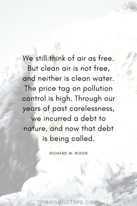 #cleanair #cleanwater #indoorairpolution #famous peoplequotes Indoor Air Pollution, Air Pollution, Clean Air, Indoor Air, Clean Water, Pollution, Quotes