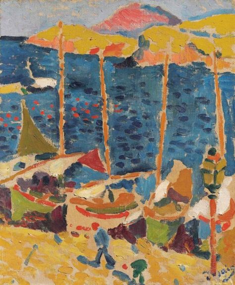 André Derain (1880-1954) Bateaux au Port de Collioure Price realised GBP 2,882,500 Estimate GBP 1,200,000 - GBP 1,800,000 Closed:  3 Feb 2015 Bo Fransson, Fauvism Art, Maurice De Vlaminck, Andre Derain, André Derain, Raoul Dufy, French Paintings, Paul Cezanne, Fauvism