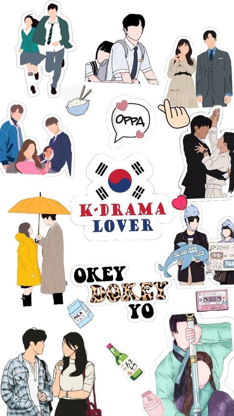 Diy Gift Box Template, Funny Laptop Stickers, Paris Illustration, Acrylic Art Projects, Korean Drama Series, Korean Stickers, Korean Lessons, Korean Drama Quotes, Dance Like This