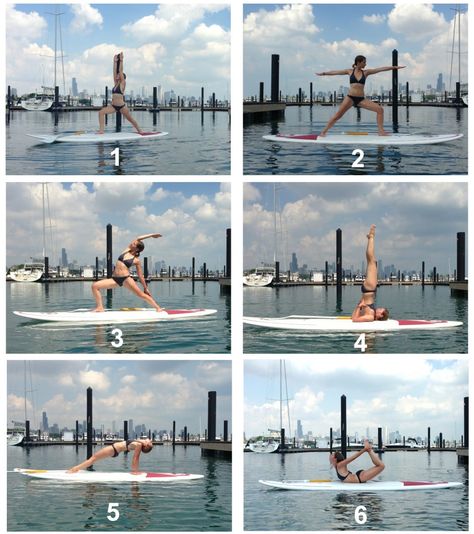 Paddleboard Yoga Poses, Sup Yoga Poses, Yoga Advanced Poses, Paddle Board Yoga Poses, Poses Royal, Yoga Intermediate, Yoga Advanced, Paddleboard Yoga, Sup Girl