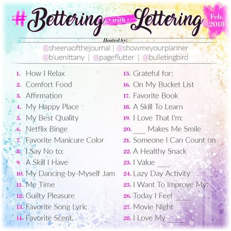 Spring Challenge, Challenge Instagram, Journal Challenge, Hand Lettering Practice, Manicure Colors, Lettering Challenge, Monthly Challenge, Pen Pal Letters, Journal Writing Prompts