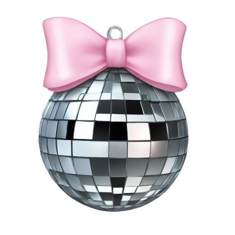 Disco ball with a light pink bow emoji | AI Emoji Generator Preppy Emojis, Pink Emojis, Bow Emoji, Emojis Aesthetic, Custom Emojis, Pink Emoji, Light Pink Bow, Imessage Sticker, Images Emoji