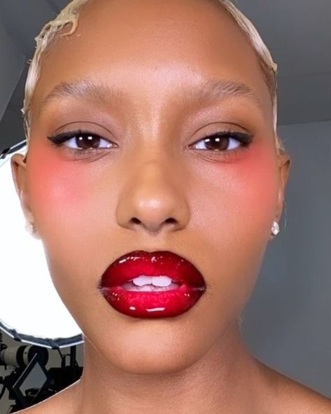 Danessa Myricks, Day Makeup Looks, Makeup Photo, Valentines Day Makeup, Ombre Lips, Valentines Makeup, Red Makeup, Yay Or Nay, Creative Makeup Looks